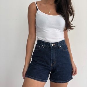 Tommy Hilfiger high waist denim mom shorts w27